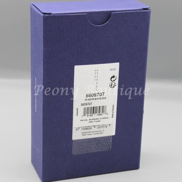 Swarovski 5609707 earrings jewelry assymetrical long rose gold crystals new - Picture 10 of 11